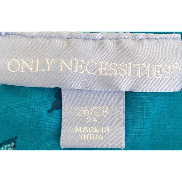 ONLY NECESSITIES Bib Front Patio Lounger House Dress Pockets Plus 26/28 Maxi - Picture 5 of 5